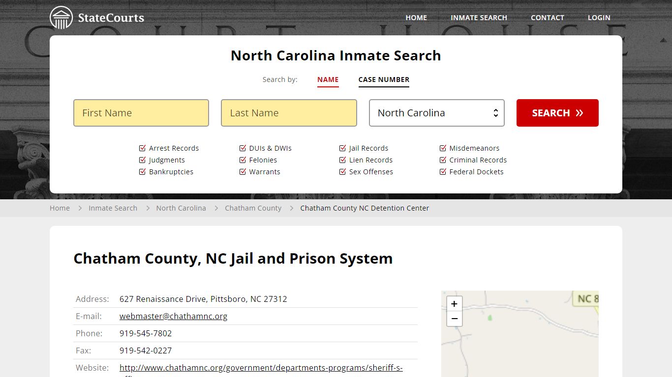 Chatham County, NC Jail and Prison System - State Courts